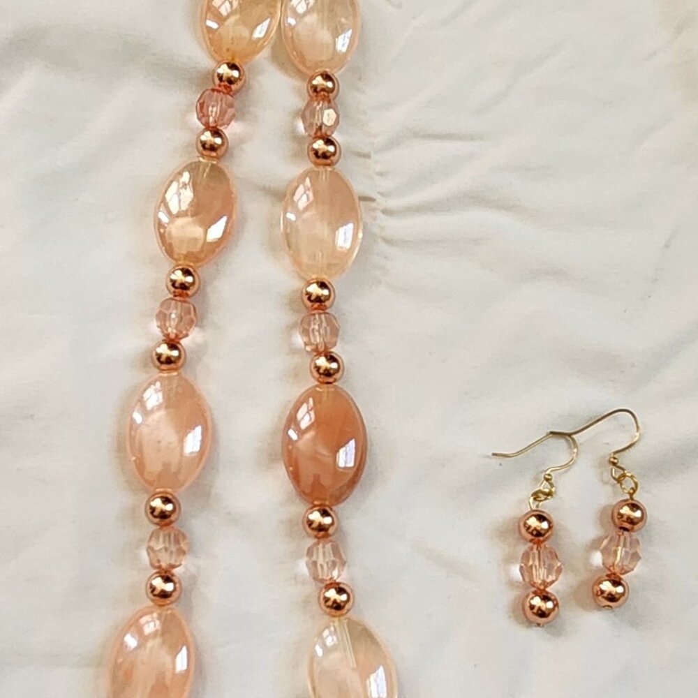 Rosey Pink (Necklace & Earring Set)